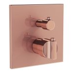 VitrA Suit Integrated Thermostatic Bath/Shower Mixer - Soft Copper