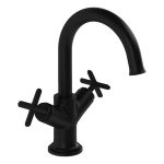 VitrA Origin Classic Basin Mixer (Cross Handles) - Matt Black