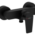 VitrA Flow Square Wall Mounted Shower Mixer - Matt Black