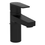 VitrA Flow Square Basin Mixer w/Waste Lever - Matt Black