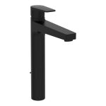 VitrA Flow Square Tall Basin Mixer w/Waste Lever - Matt Black