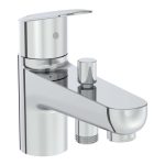 VitrA Flow Round Monohole Bath/Shower Mixer - Chrome
