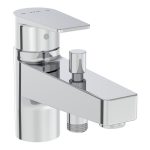 VitrA Flow Square Monohole Bath Filler - Chrome