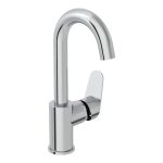 VitrA Flow Round Swivel Basin Mixer - Chrome