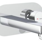 VitrA Flow Round Wall Mounted Basin Mixer - Chrome