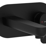 VitrA Flow Soft Wall Mounted Basin Mixer - Matt Black