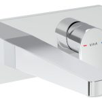 VitrA Flow Square Wall Mounted Basin Mixer - Chrome