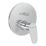 VitrA Flow Round Wall Mounted Bath Mixer Valve - Chrome