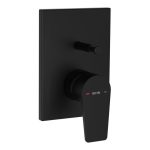 VitrA Flow Square Integrated Bath Mixer Valve - Matt Black