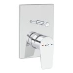 VitrA Flow Square Integrated Bath Mixer Valve - Chrome