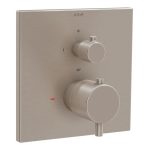 VitrA Root Square Integrated Thermostatic 2-Way Shower Mixer Valve - Brushed Nickel