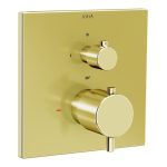 VitrA Root Square Integrated Thermostatic 2-Way Shower Mixer Valve - Soft Gold