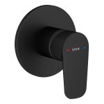 VitrA Flow Soft Integrated Shower Mixer Valve - Matt Black