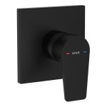 VitrA Flow Square Integrated Shower Mixer Valve - Matt Black
