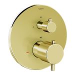 VitrA Origin Integrated Thermostatic Shower Mixer Valve - Soft Gold
