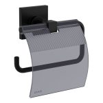 VitrA Root Toilet Roll Holder w/Cover - Matt Black