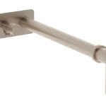 VitrA Bottle Trap for Basins w/Isolation Taps (Asymmetric) - Brushed Nickel