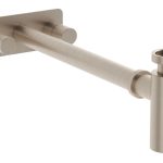VitrA Bottle Trap for Basins w/Isolation Taps (Symmetric) - Brushed Nickel