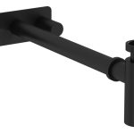 VitrA Bottle Trap for Basins w/Isolation Taps (Symmetric) - Matt Black