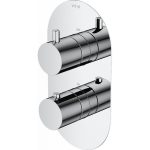 VitrA Aquaheat Round Thermostatic 2-Way Shower Mixer - Chrome