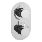 VitrA Aquaheat Round Thermostatic 1-Way Shower Mixer - Chrome