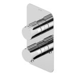 VitrA Aquaheat Soft Square Thermostatic 1-Way Shower Mixer - Chrome