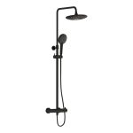 VitrA Aquaheat Bliss 240 Thermostatic Shower Column w/2-Function Overhead - Matt Black